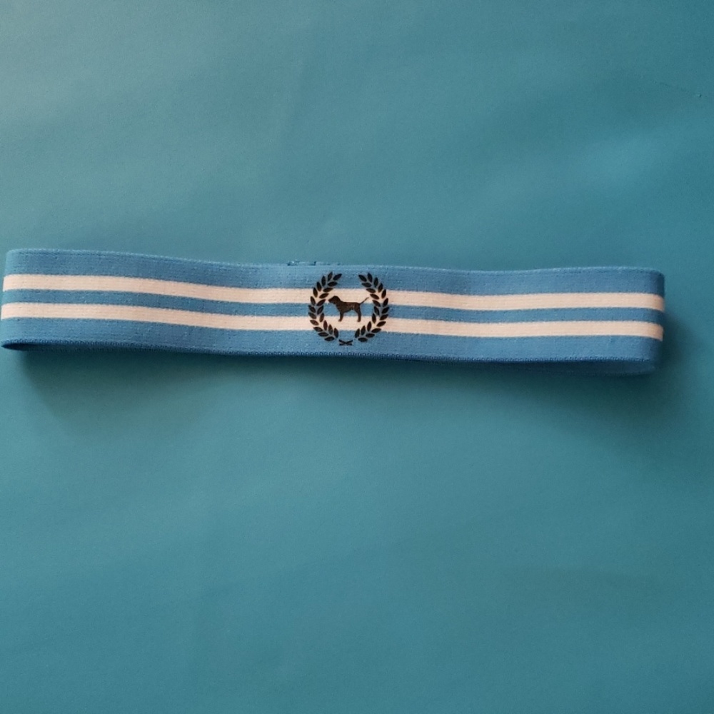 PINK blue and white headband